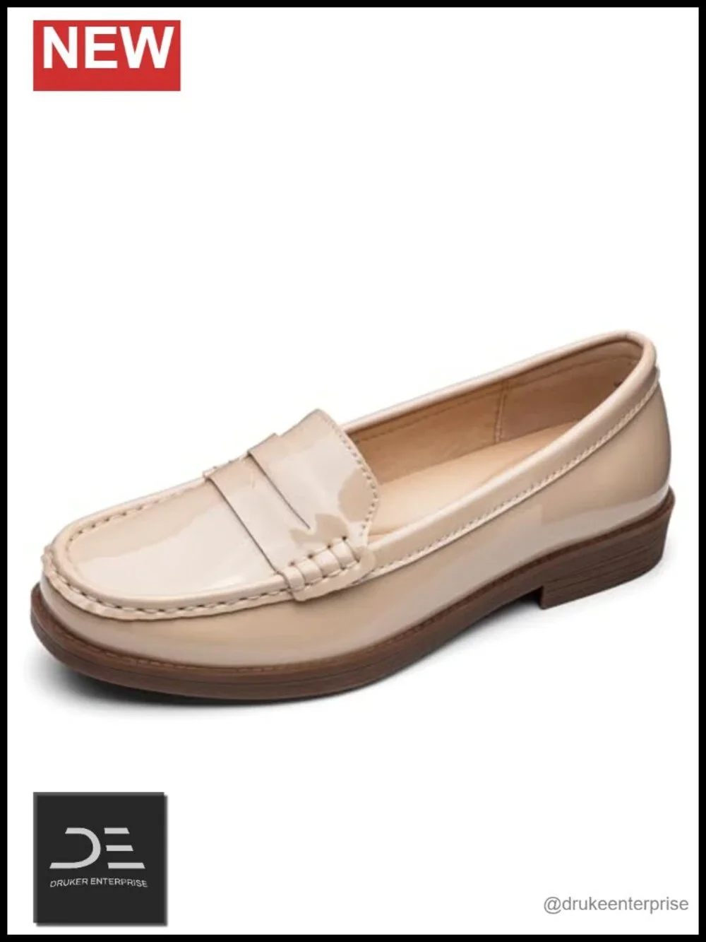 Patent Leather Penny Loafers Slip On Business Casual Dress Shoes Comfortable